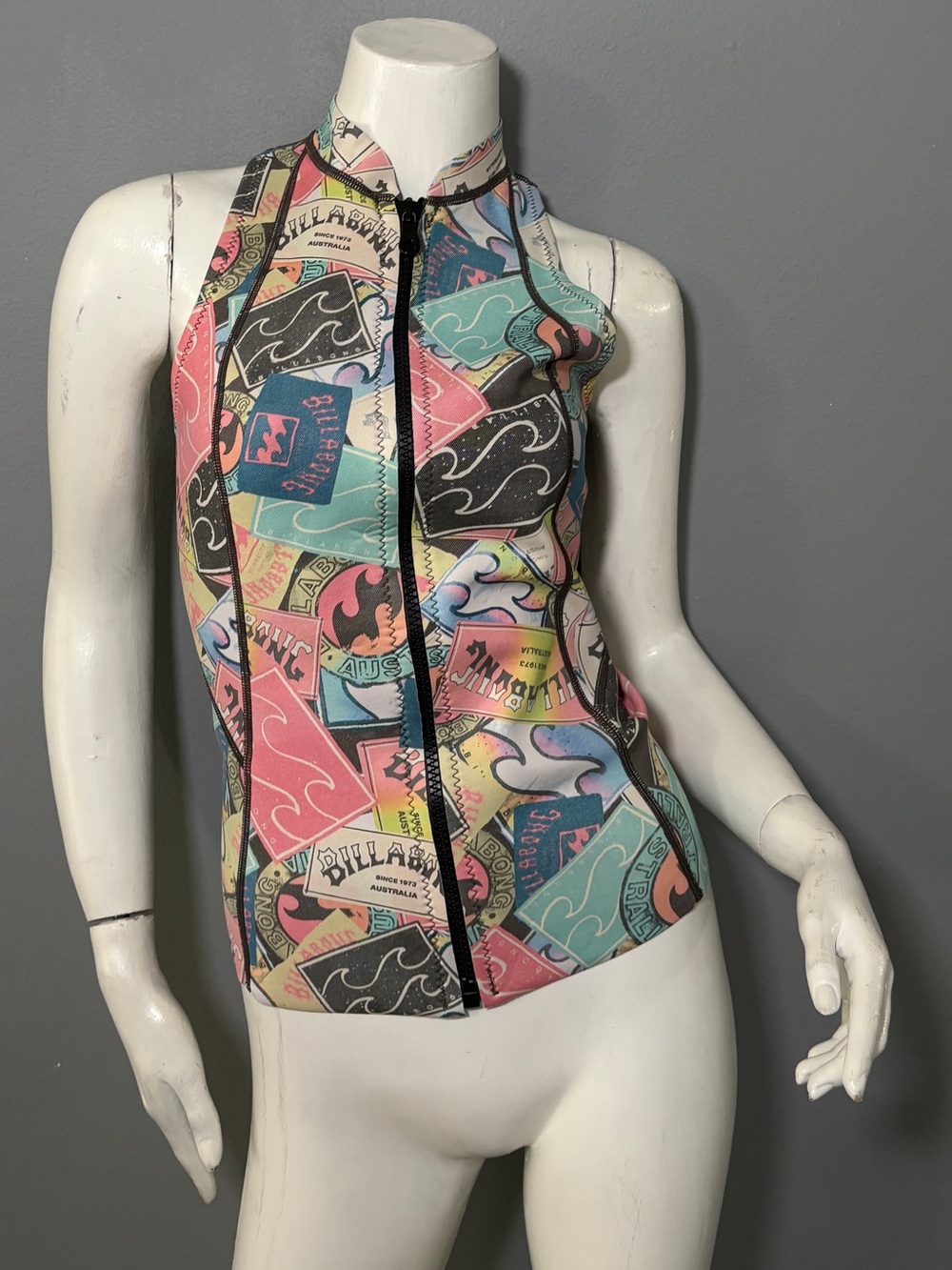 Billabong Multicolor Graphic Zip Swim Vest